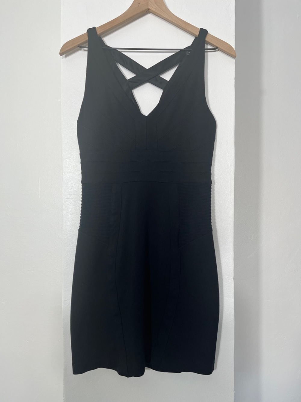 Express Black Crisscross Mini Dress